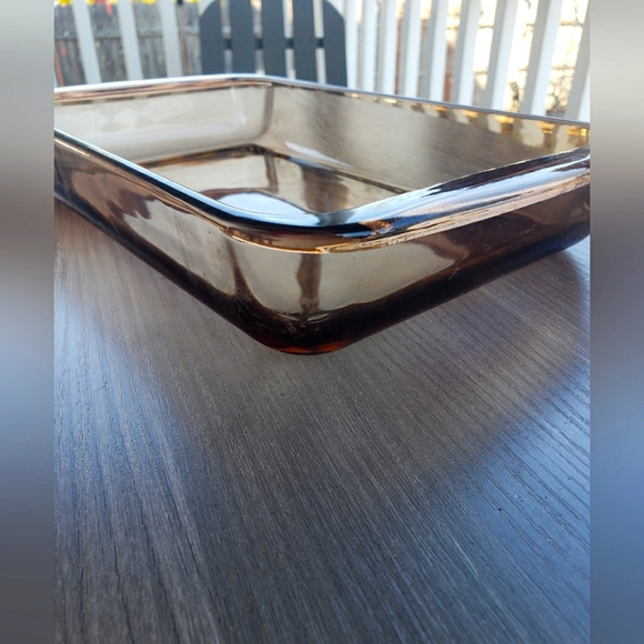 Vintage Pyrex Amber Brown 232-N Fireside Baking Casserole Dish - Picture 3 of 4